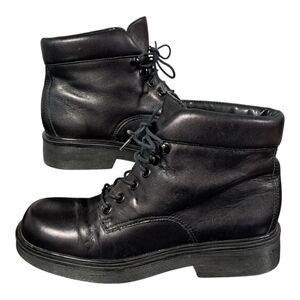 NINE‎ WEST Cloud Nine Black Leather Boots, Women's Size 6